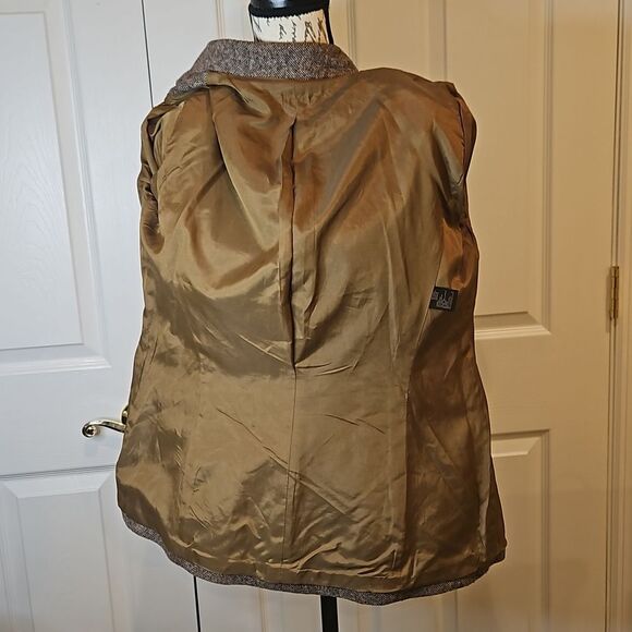 Cremieux Blazer Arabella Colorblock Tweed Jacket Unique Red Size 10 - Picture 7 of 10